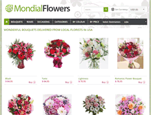 Tablet Screenshot of mondialflowers.com